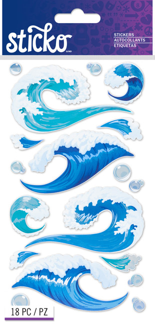 6 Pack - Sticko Stickers-Tsunami - E5200773 - 015586880656