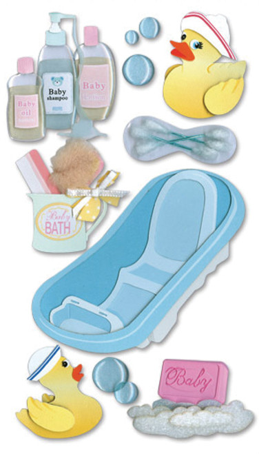 3 Pack - Jolee's Le Grande Dimensional Stickers-Bath Time - SPJBLG-250 - 015586733112