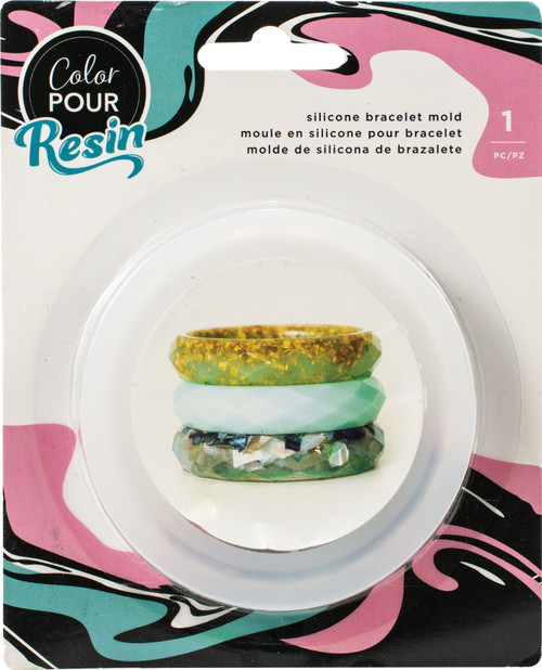 2 Pack - American Crafts Color Pour Resin Mold-Facet Bangle Bracelet - 356722 - 718813567220