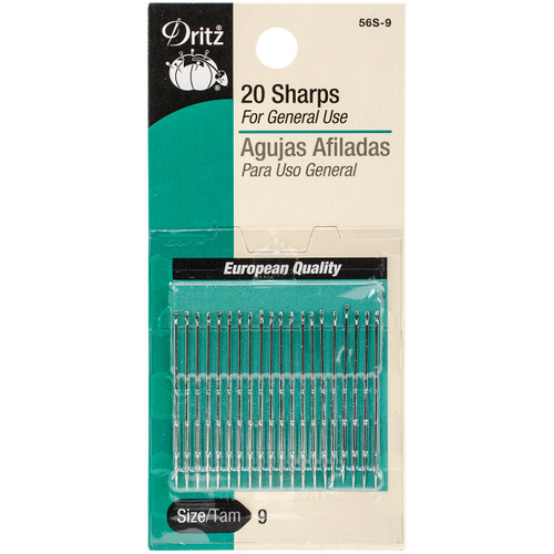 6 Pack - Dritz Sharps Hand Needles 20/Pkg-Size 9 - 56S-9 - 072879101027