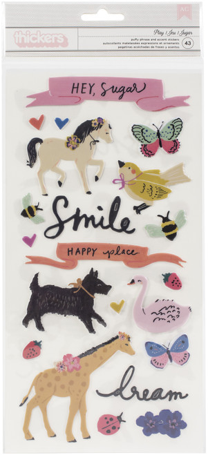 3 Pack - Maggie Holmes Sweet Story Thickers Stickers 43/Pkg-Play Accent/Puffy - CP373147 - 718813731478