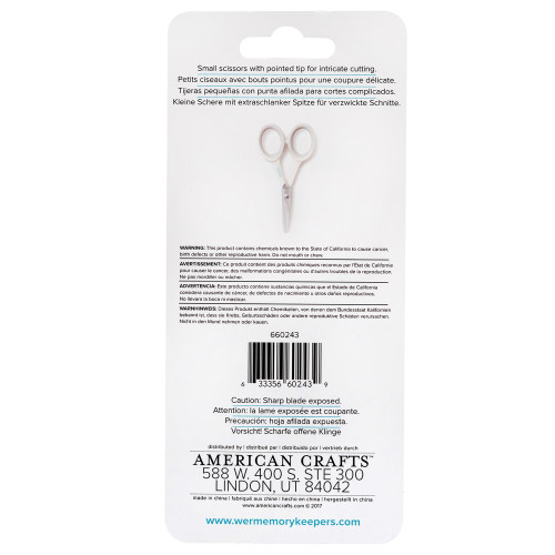 3 Pack - We R Detail Scissors-White - 6602439