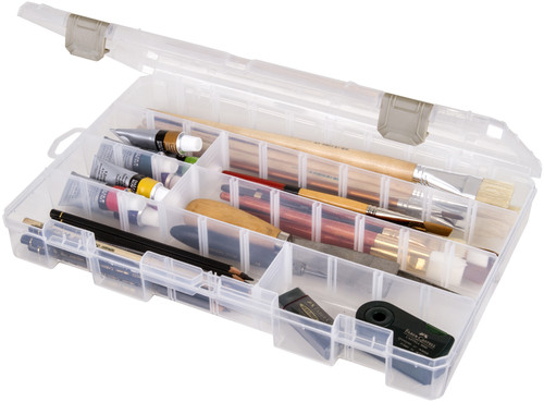 2 Pack - ArtBin Solutions Box 4-48 Compartments-14.125"X9"X2" Translucent - 5004AB 2 Pack - ArtBin Solutions Box 4-48 Compartments-14.125"X9"X2" Translucent - 5004AB
