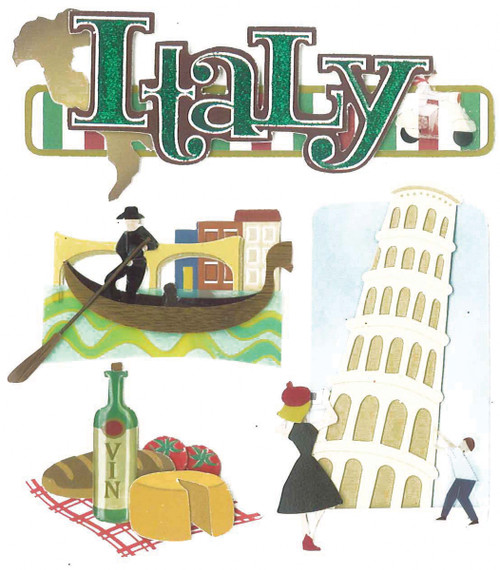 3 Pack - Jolee's Boutique Dimensional Stickers-Italy - SPJB-630