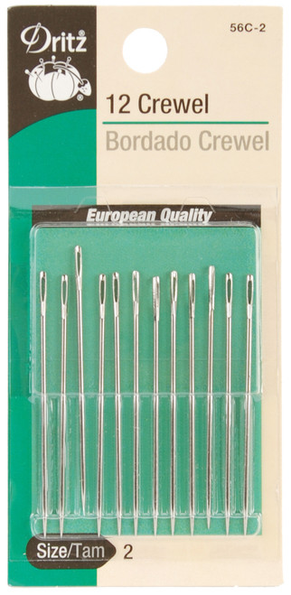 6 Pack - Dritz Crewel Hand Needles 12/Pkg-Size 2 - 56C-2 - 072879100921