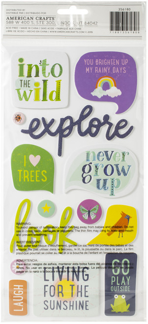 3 Pack - Shimelle Never Grow Up Thickers Stickers 31/Pkg-Let's Go Phrase/Puffy - SH356180 3 Pack - Shimelle Never Grow Up Thickers Stickers 31/Pkg-Let's Go Phrase/Puffy - SH356180
