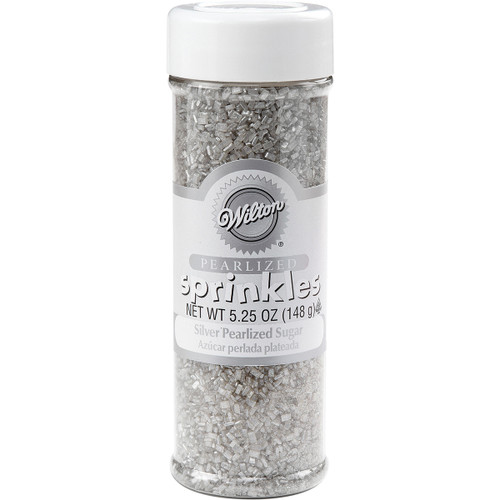 4 Pack - Wilton Pearlized Sugar Sprinkles 5.25oz-Silver - W710042 - 070896700421