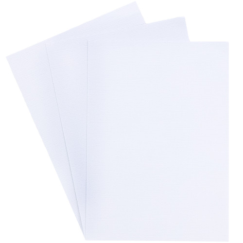 3 Pack - American Crafts Textured Cardstock Pack 5"X7" 60/Pkg-Solid White - 71289