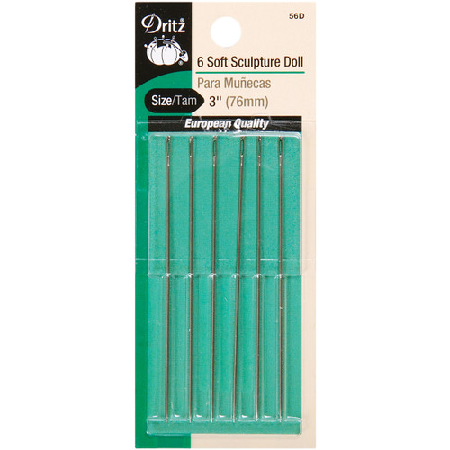 6 Pack - Dritz Soft Sculpture Doll Needles 3" 6/Pkg- - 56D - 072879103809