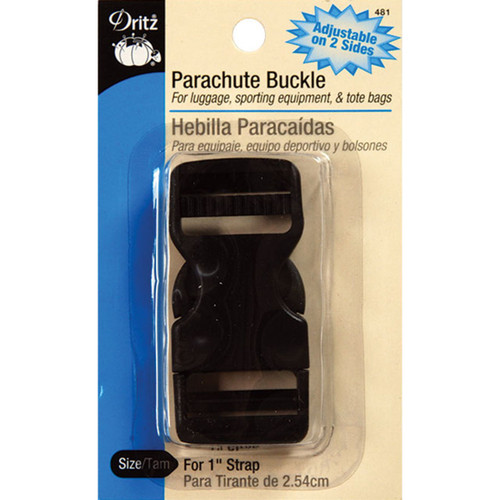 3 Pack - Dritz Parachute Buckle For 1" Strap-Black - 481 - 072879261967