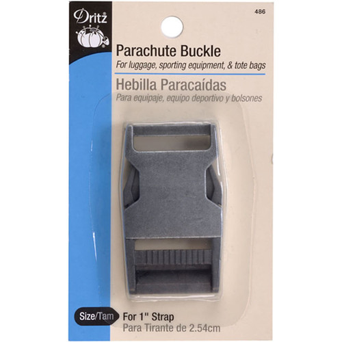 3 Pack - Dritz Parachute Buckle For 1" Strap-Antique Silver - 486 - 072879262018