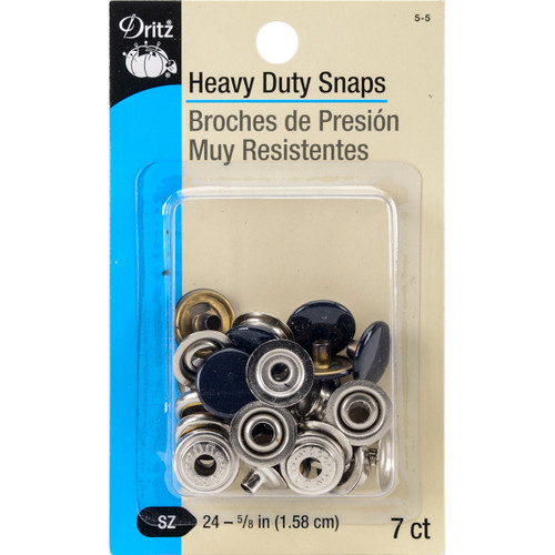 3 Pack - Dritz Heavy-Duty Snaps 5/8" 7/Pkg-Navy - 5-5 - 072879100075