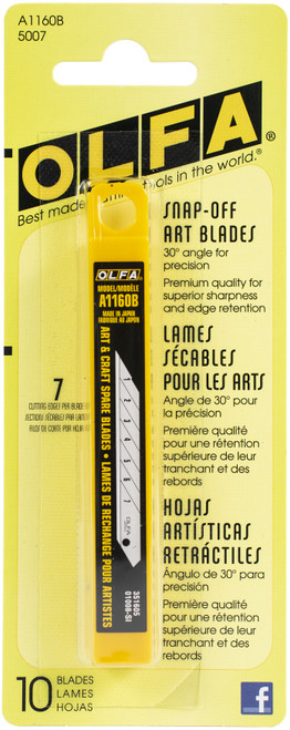 2 Pack - OLFA Snap-Off Art Knife Replacement Blades 10/Pkg-For 9150 - 5007 - 091511600162
