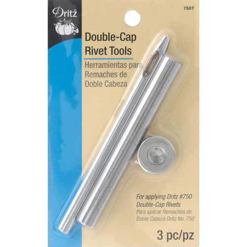3 Pack - Dritz Double-Cap Rivet Tools-Nickel - 750T - 072879294255