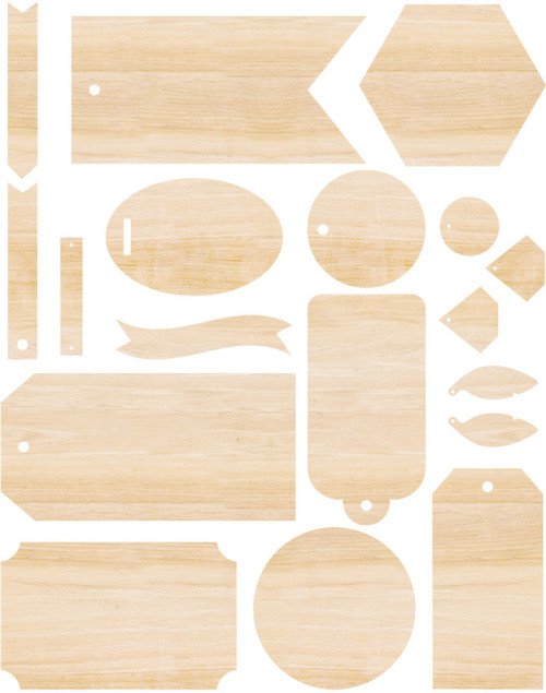 3 Pack - We R Singe Quill Veneer Ephemera 18/Pkg-Assorted Shapes - WR661154