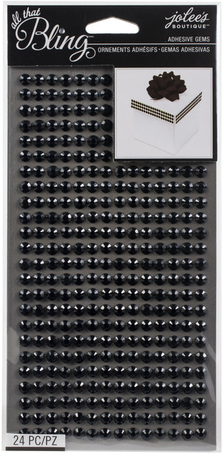 3 Pack - Jolee's Boutique All That Bling Adhesive Gems 24/Pkg-Black - 5050887 - 015586799910