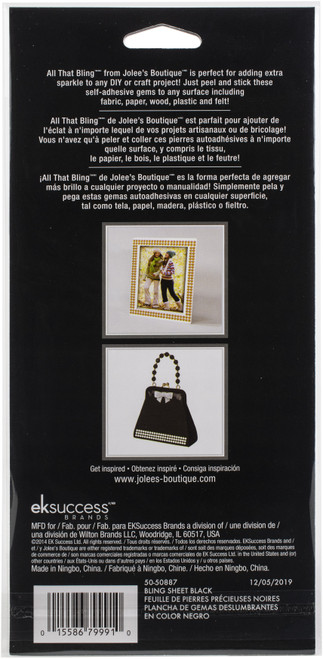 3 Pack - Jolee's Boutique All That Bling Adhesive Gems 24/Pkg-Black - 5050887