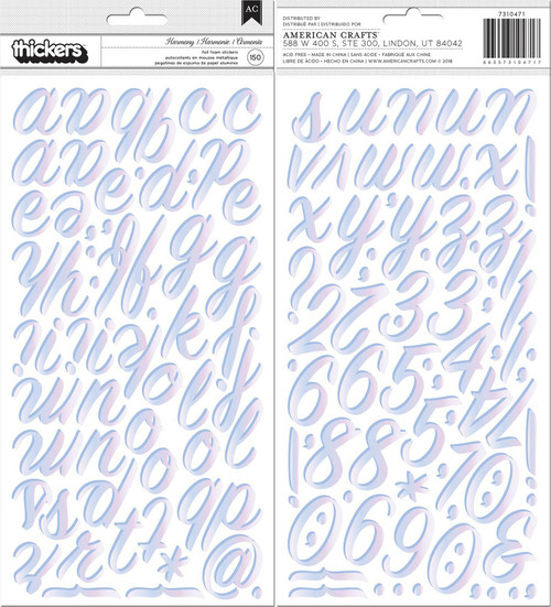 3 Pack - American Crafts Thickers Stickers 5.5"X11"-Harmony W/Iridescent Foil, 150/Pkg - 7310471
