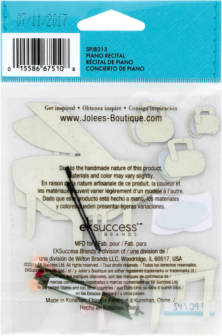 3 Pack - Jolee's Boutique Dimensional Stickers-Piano Recital - SPJB-213
