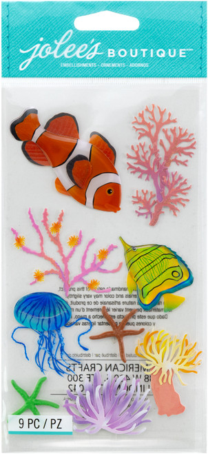 3 Pack - Jolee's Le Grande Dimensional Stickers-Sea Anemone - E5050081 - 015586862188