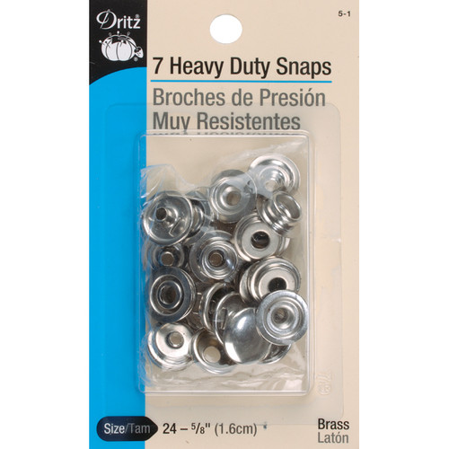 3 Pack - Dritz Heavy-Duty Snaps 5/8" 7/Pkg-White - 5-2 - 072879100044