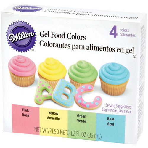 6 Pack - Wilton Gel Food Colors .3oz 4/Pkg-Pastel - W5582R