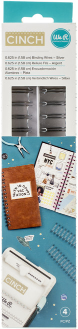3 Pack - We R Cinch Wires .625" 4/Pkg-Silver - WR58-61272 - 633356612728 3 Pack - We R Cinch Wires .625" 4/Pkg-Silver - WR58-61272 - 633356612728
