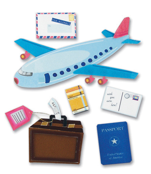 3 Pack - Jolee's Boutique Dimensional Stickers-Airplane Travel - SPJB-200