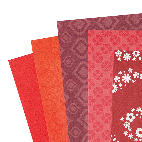 3 Pack - Colorbok Single-Sided Printed Craft Paper 6"X6" 100/Pkg-Red Promenade, 10 Designs/10 Each - 74256