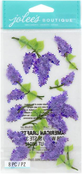 3 Pack - Jolee's Le Grande Dimensional Stickers-Lovely Lilacs - E5050028 - 015586862157