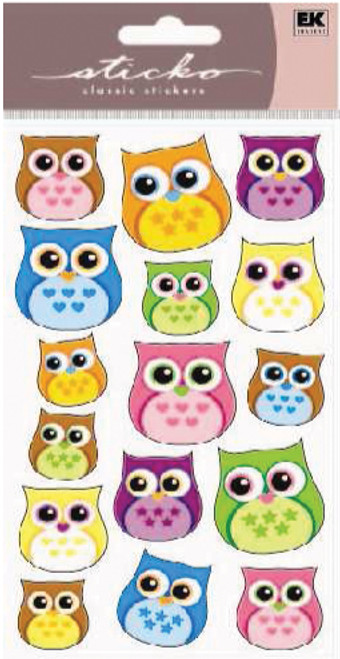 3 Pack - Sticko Dimensional Stickers-Hooters - E5220152 - 015586866568