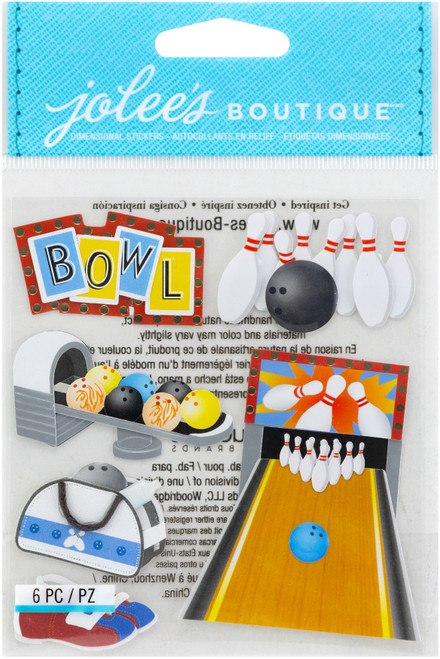 3 Pack - Jolee's Boutique Dimensional Stickers-Bowling Alley - E5020228 - 015586847697