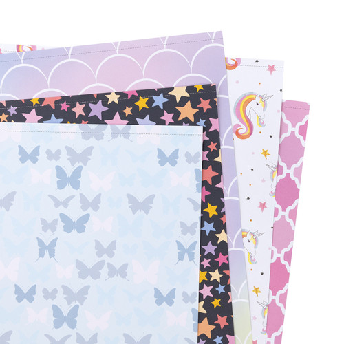 3 Pack - Colorbok 68lb Designer Single-Sided Paper 12"X12" 50/Pkg-Fairy Tale, 25 Designs/2 Each - 74333