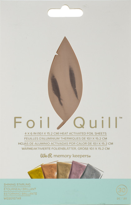 3 Pack - We R Memory Keepers Foil Quill Foil Sheets 4"X6" 30/Pkg-Shining Starling - WR660670 - 633356606703