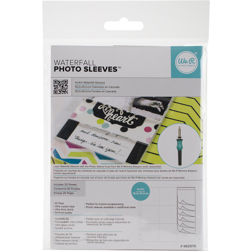 3 Pack - We R Fuse Photo Sleeve Waterfall Sleeves 20/Pkg-4"X4" - WR662570 - 633356625704