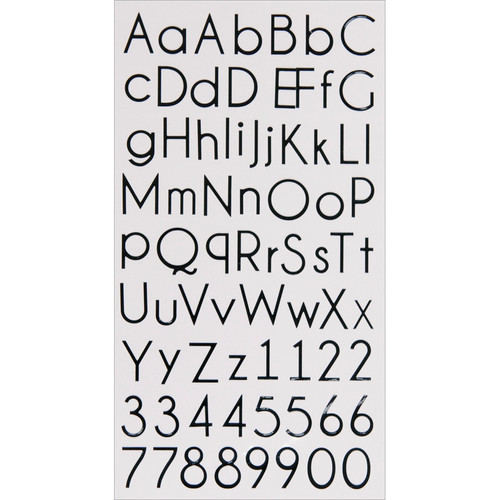 6 Pack - EK Sticko Alphabet Stickers-Thin Upright Black - E5210084