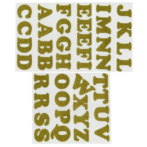 3 Pack - Dritz Iron-On Letters Soft Flex - 1.25" Cooper-Gold Metallic - SF152-70