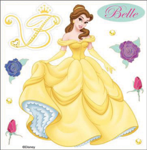 3 Pack - Disney Dimensional Stickers-Belle - E5120020