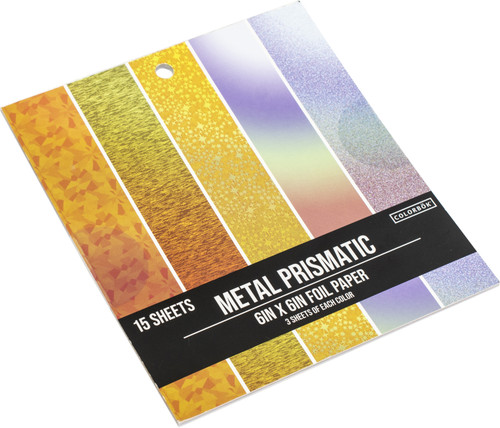 3 Pack - Colorbok Prismatic Foil Pad 6"X6" 15/Pkg-Metal - 74036 - 765468740362