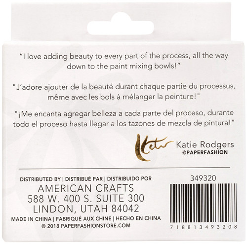 3 Pack - Paper Fashion Ceramic Paint Mixing Bowls 2/Pkg-White - AC349320