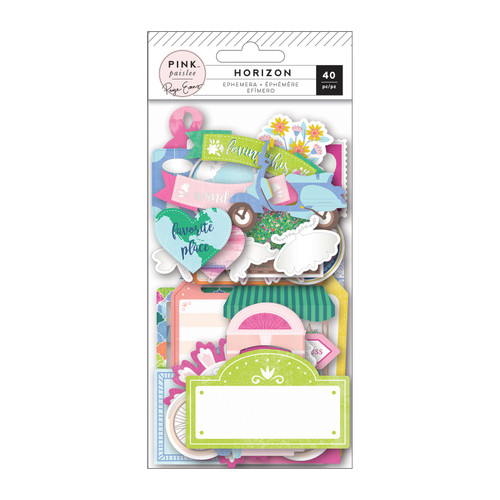 3 Pack - Paige Evans Horizon Ephemera Cardstock Die-Cuts 40/Pkg-W/Clear Varnish Accents - 310783