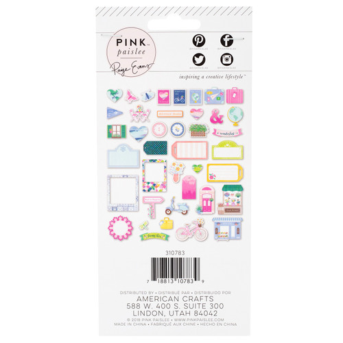 3 Pack - Paige Evans Horizon Ephemera Cardstock Die-Cuts 40/Pkg-W/Clear Varnish Accents - 310783 3 Pack - Paige Evans Horizon Ephemera Cardstock Die-Cuts 40/Pkg-W/Clear Varnish Accents - 310783