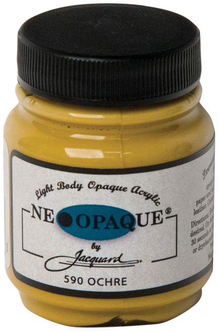 3 Pack - Jacquard Neopaque Acrylic Paint 2.25oz-Ochre - NEOPAQUE-590 - 743772159001