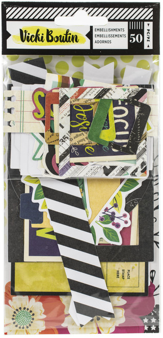 3 Pack - Vicki Boutin Color Kaleidoscope Ephemera Die-Cuts 50/Pkg-Cardstock Frames & Journaling - 351171 - 718813511711