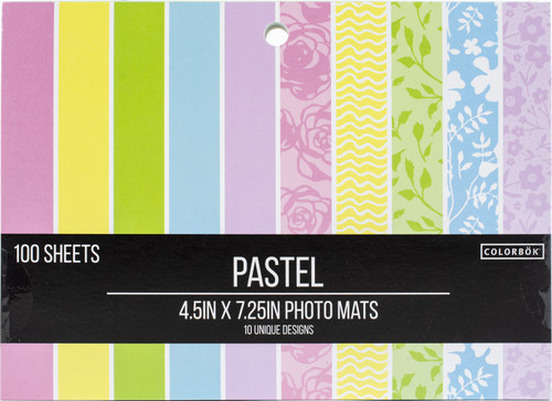 3 Pack - Colorbok Photo Mats 4.5"X7.25" 100/Pkg-Pastel - 74259 - 765468742595