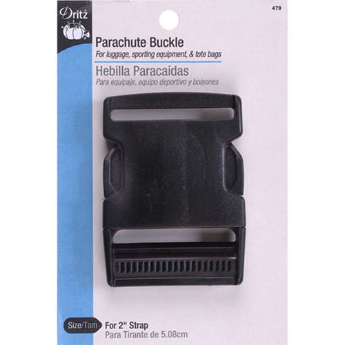 3 Pack - Dritz Parachute Buckle For 2" Strap-Black - 479 - 072879261943