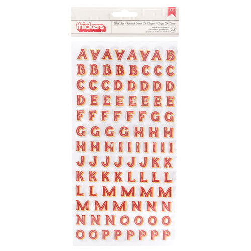 3 Pack - Pebbles Big Top Dreams Thickers Stickers 5.5"X11" 212/Pkg-Alpha/Puffy - 734112 - 646247341126