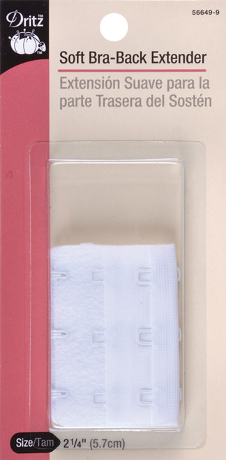6 Pack - Dritz Soft Bra-Back Extender 2-1/4"-White 3 Hooks - 56649 - 072879140132