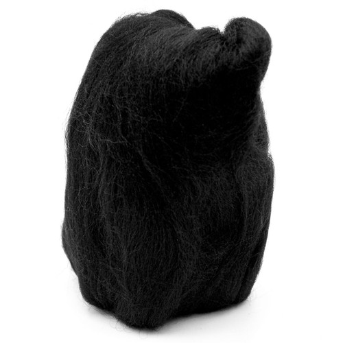 3 Pack - Clover Natural Wool Roving .3oz-Black - 79R-7932
