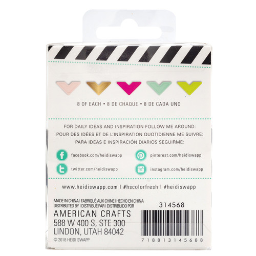 3 Pack - Heidi Swapp Color Fresh Photo Corners 40/Pkg-W/Gold Foil - HS314568 3 Pack - Heidi Swapp Color Fresh Photo Corners 40/Pkg-W/Gold Foil - HS314568